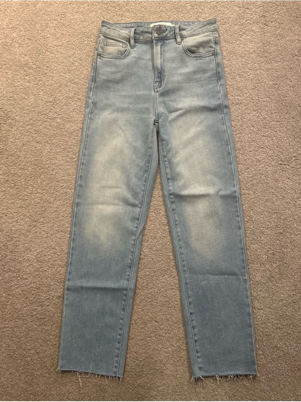 Women’s High-Rise Straight Jeans in Faded Light Blue